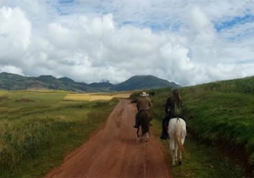 Horseback Riding with Full Moon