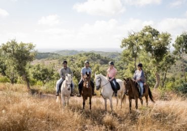 Horseback Riding by the mountains in Melides, Portugal.